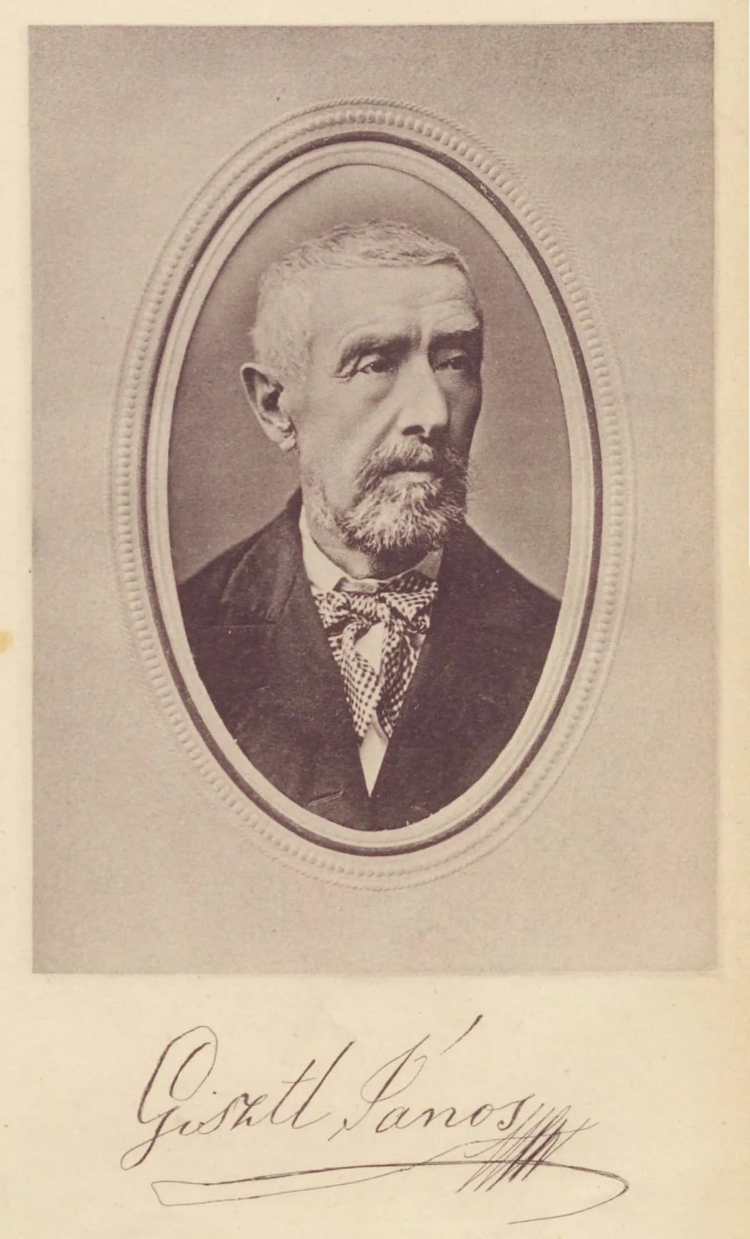 Porträt von János Gisztl (1814–1888) – Gedenkseite