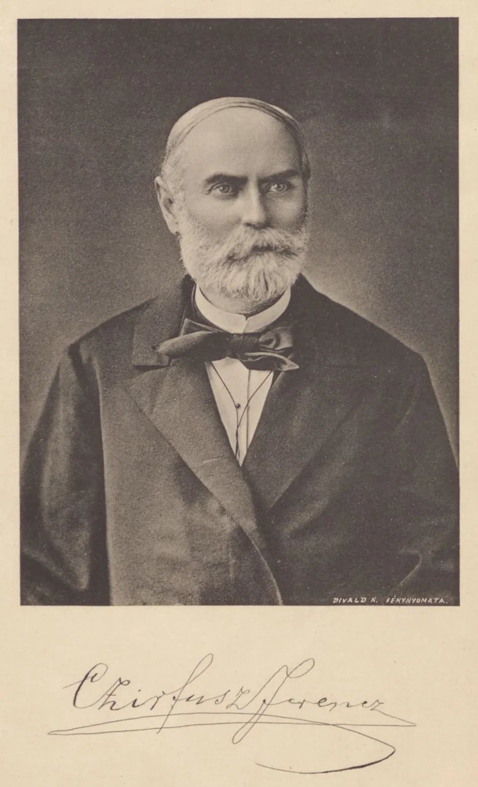 Porträt von Ferenc Czirfusz (1827–1901) – Gedenkseite