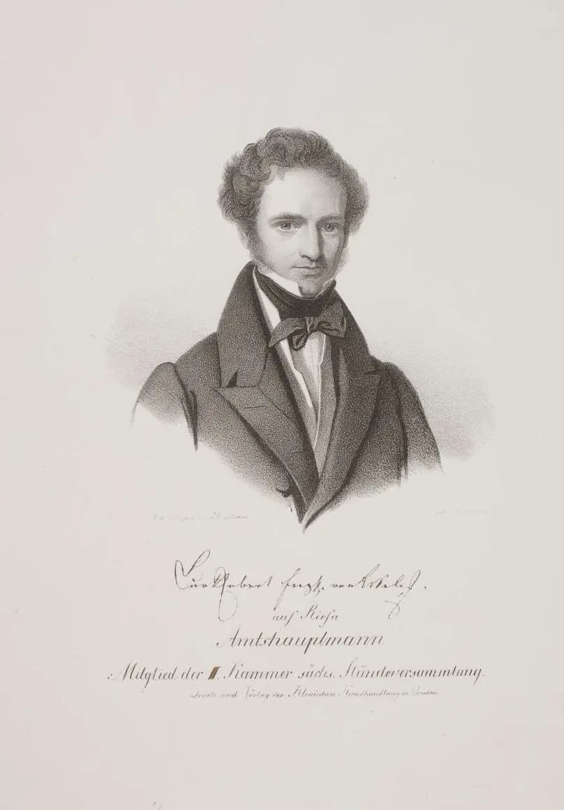 Porträt von Curt Robert von Welck (1798–1866) – Gedenkseite