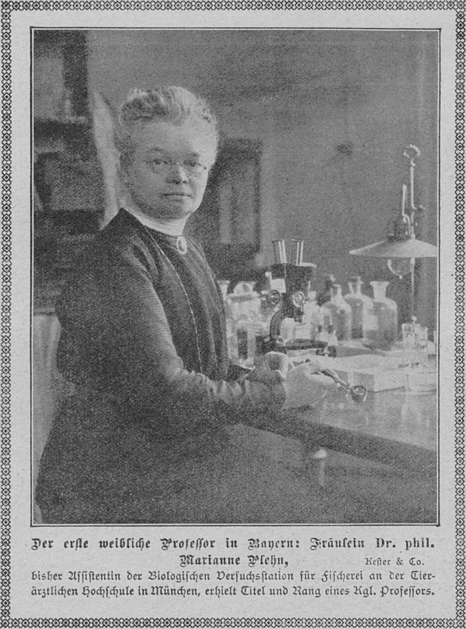 Porträt von Marianne Plehn (1863–1946) – Gedenkseite