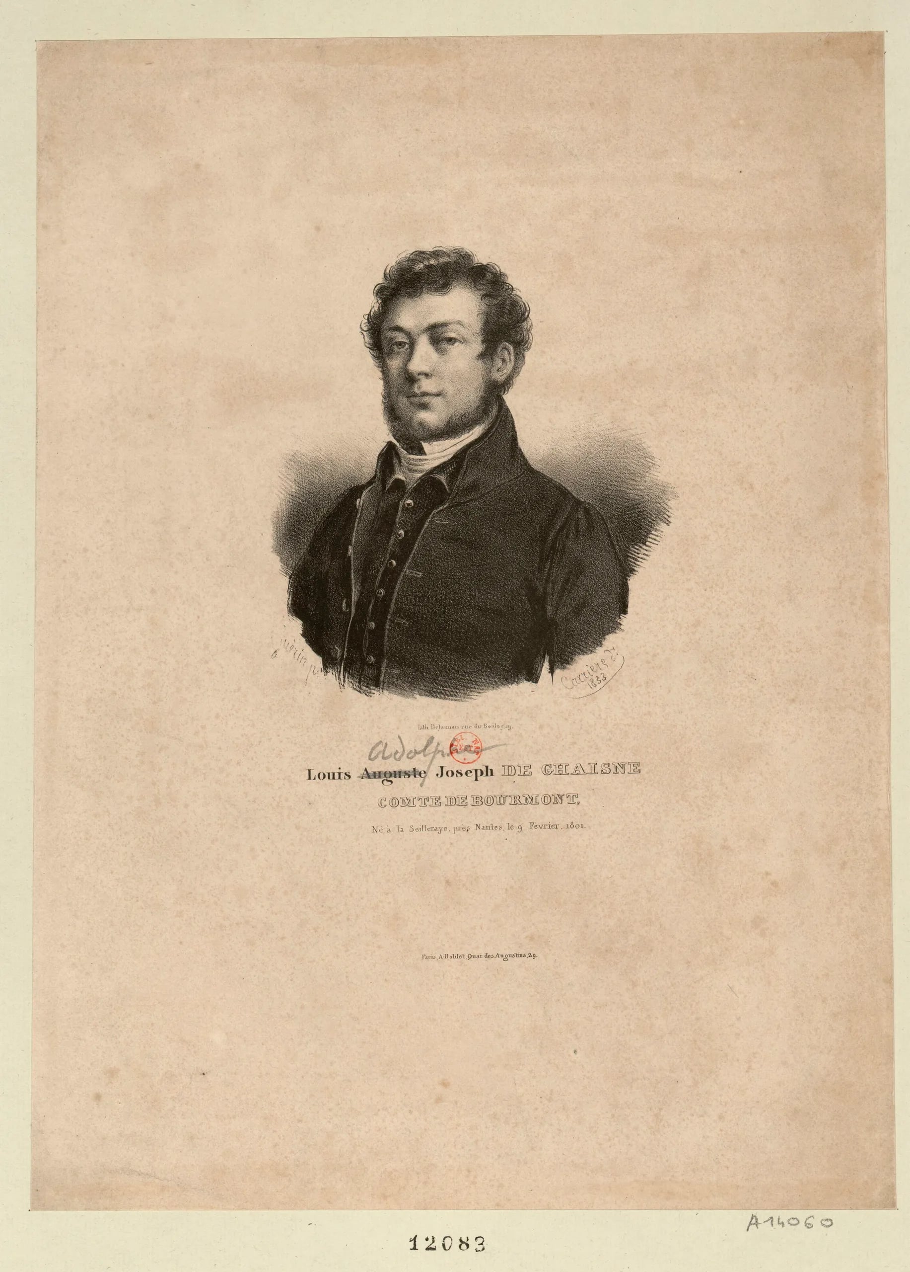 Porträt von Louis de Ghaisne de Bourmont (1801–1882) – Gedenkseite