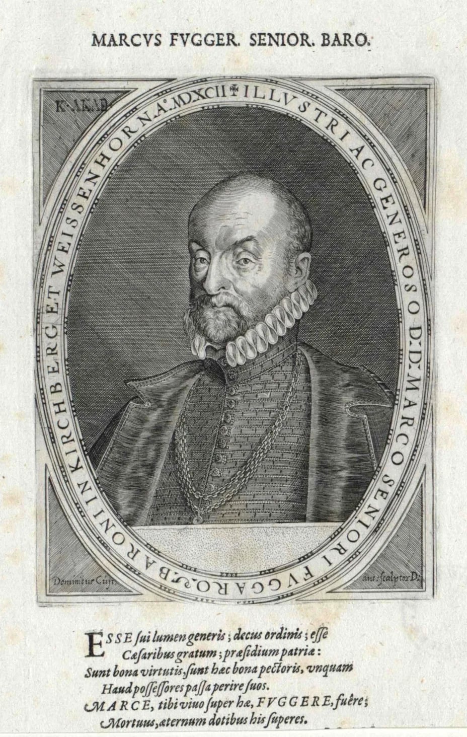 Portrait of Markus Fugger (1529–1597) – memorial page