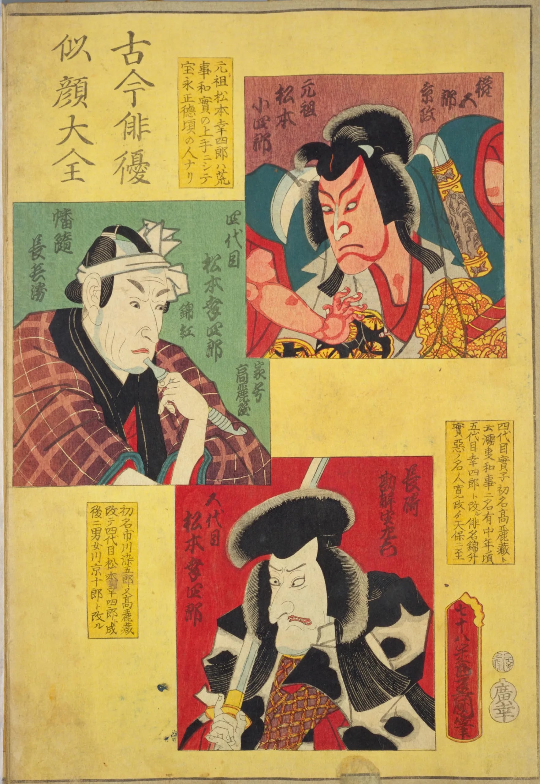 Porträt von Matsumoto Kōshirō I (1674–1730) – Gedenkseite