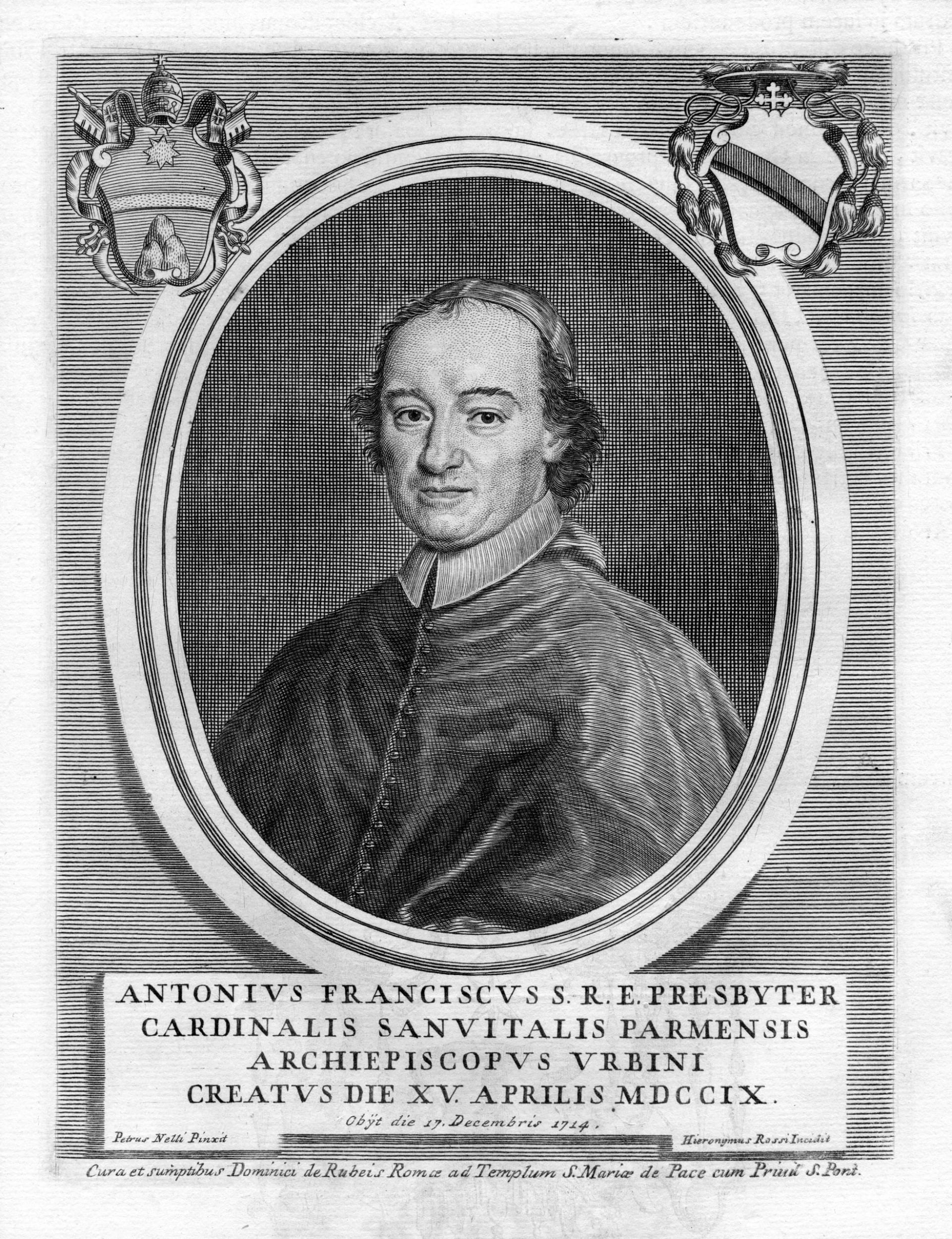Porträt von Antonio Francesco Sanvitale (1660–1714) – Gedenkseite