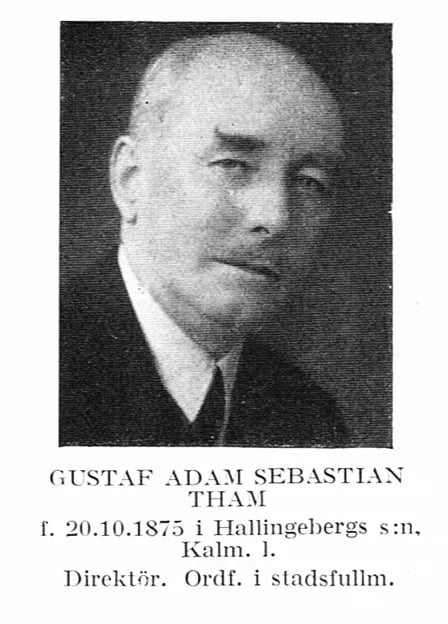 Porträt von Gustaf Tham (1875–1953) – Gedenkseite