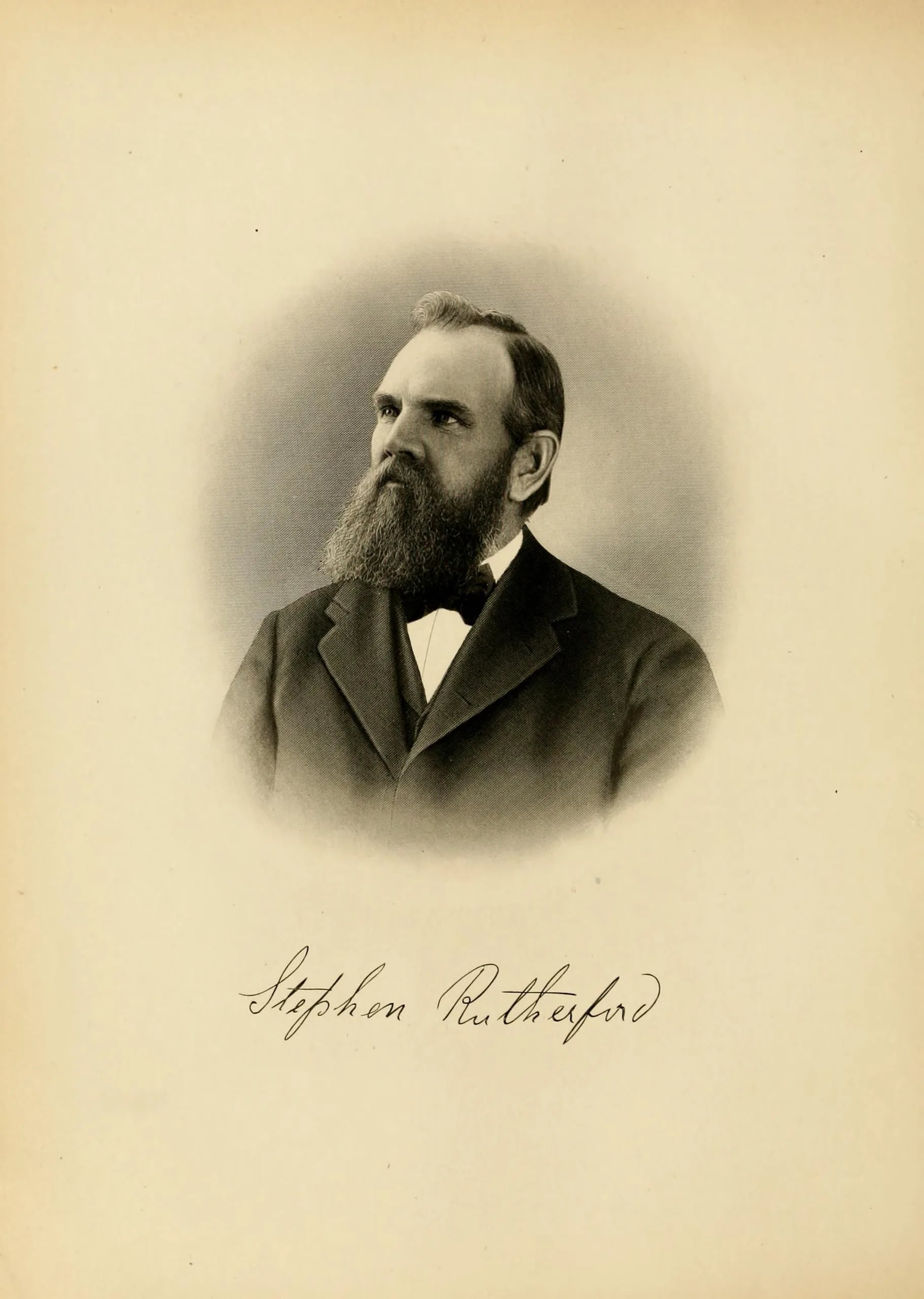 Porträt von Stephen Rutherford (1848–1939) – Gedenkseite