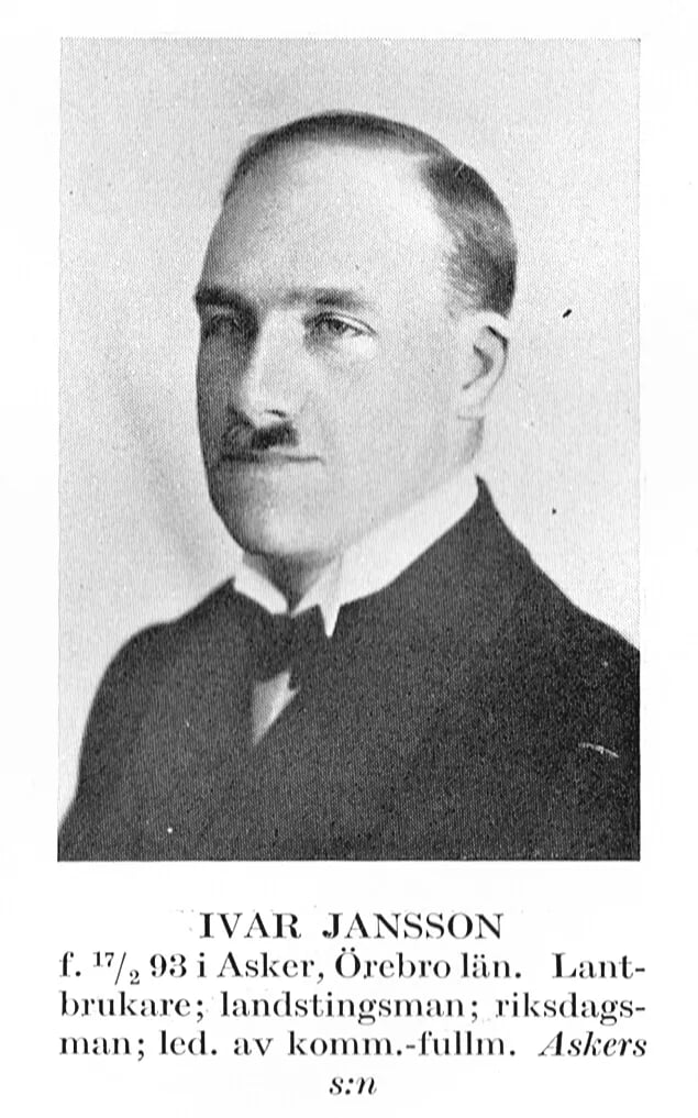 Porträt von Ivar Jansson (1893–1978) – Gedenkseite