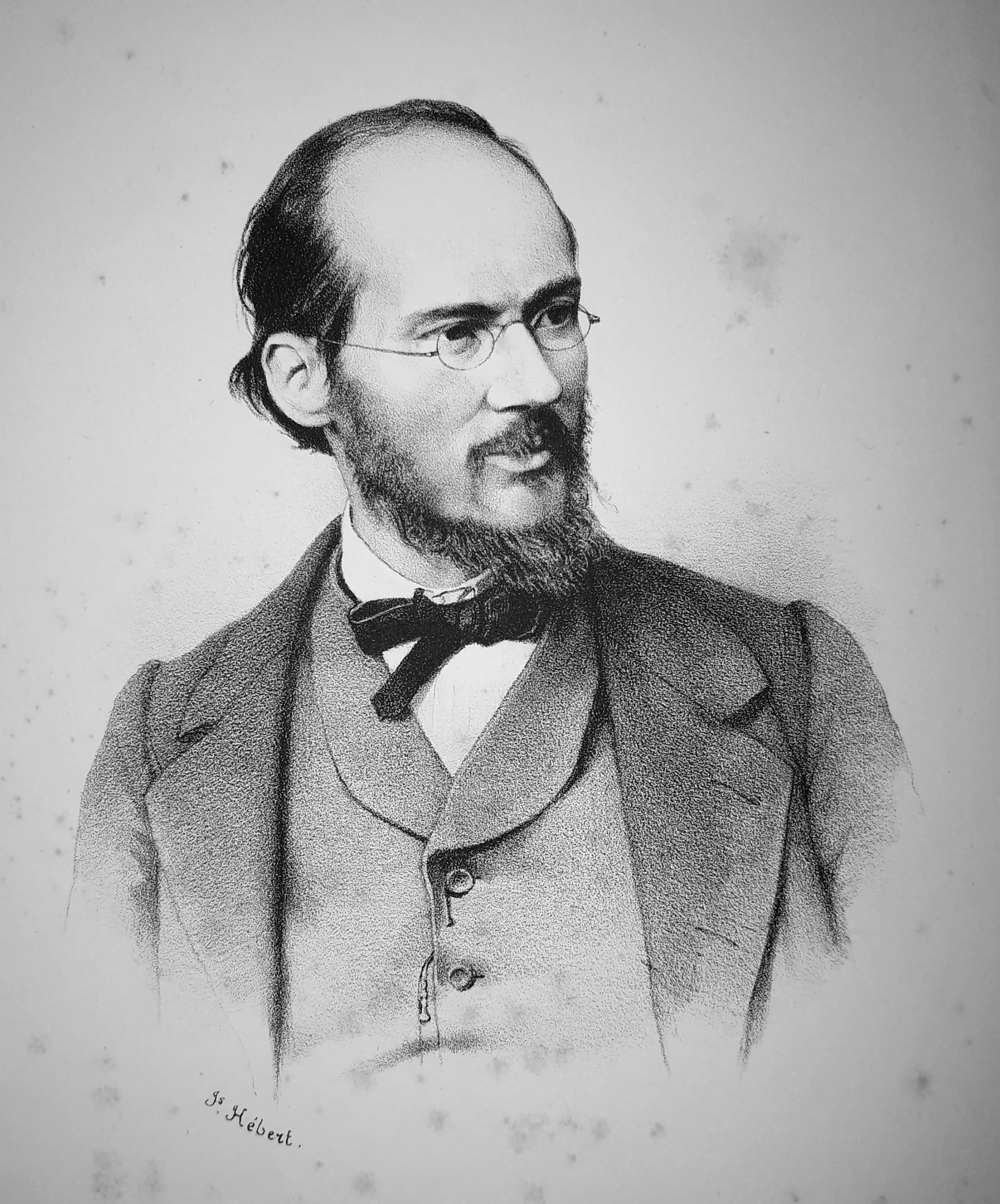 Porträt von René-Edouard Claparède (1832–1871) – Gedenkseite