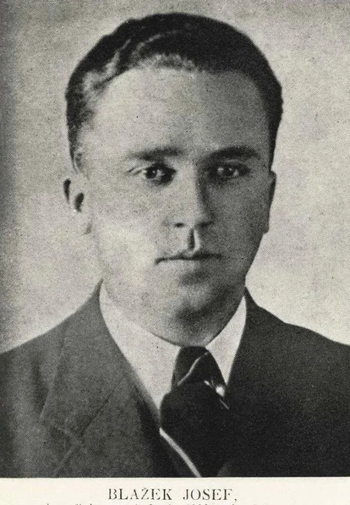 Porträt von Josef Blažek (1908–1942) – Gedenkseite