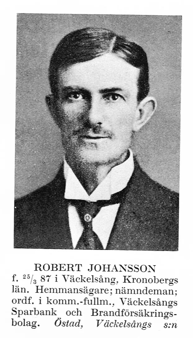 Porträt von Robert Johansson (1887–1953) – Gedenkseite