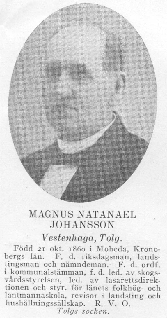 Portrait of Magnus Nathanael Johansson (1860–1940) – memorial page