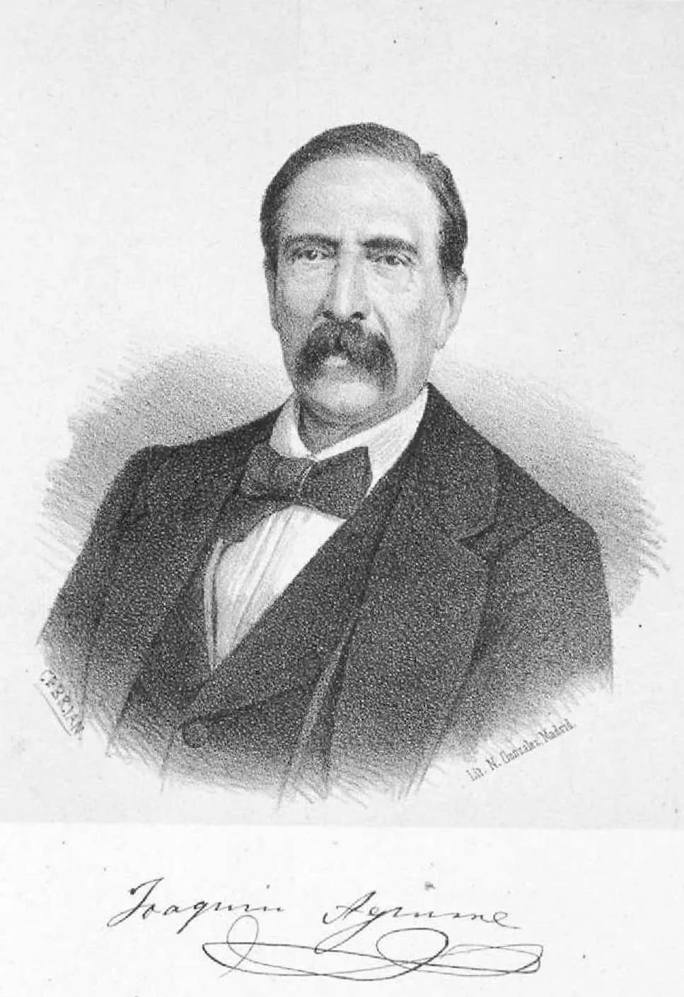 Porträt von Joaquín Aguirre de la Peña (1805–1869) – Gedenkseite