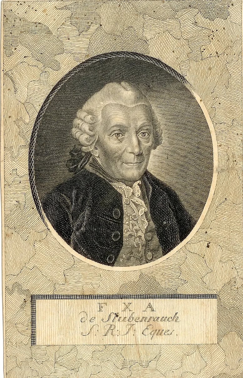 Porträt von Franz Xaver Anton von Stubenrauch (1718–1793) – Gedenkseite