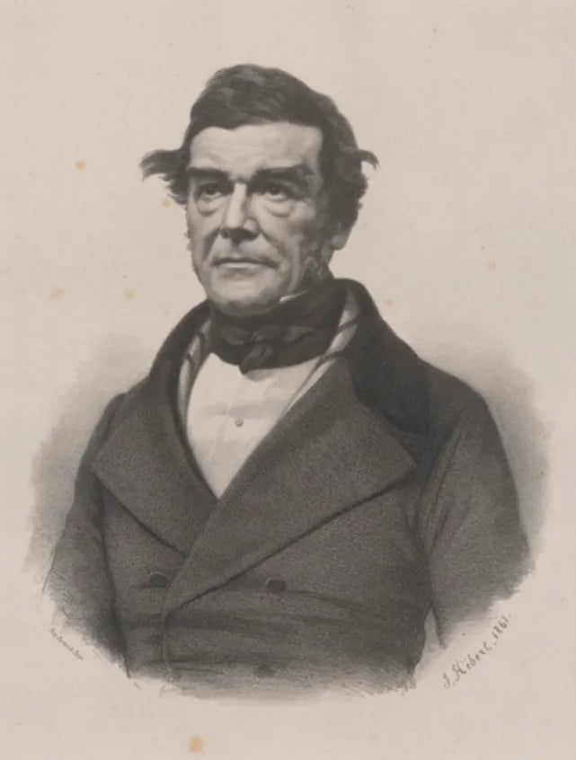 Porträt von Edmond Davall der Jüngere (1793–1860) – Gedenkseite