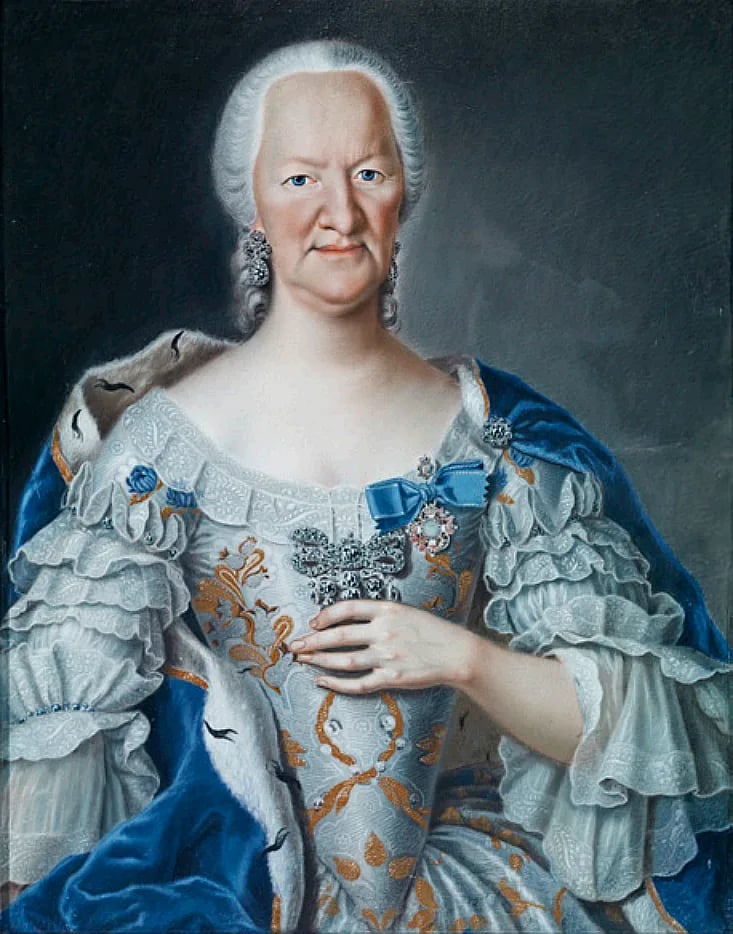 Porträt von Elisabeth Friederike Sophie von Oettingen-Oettingen (1691–1758) – Gedenkseite