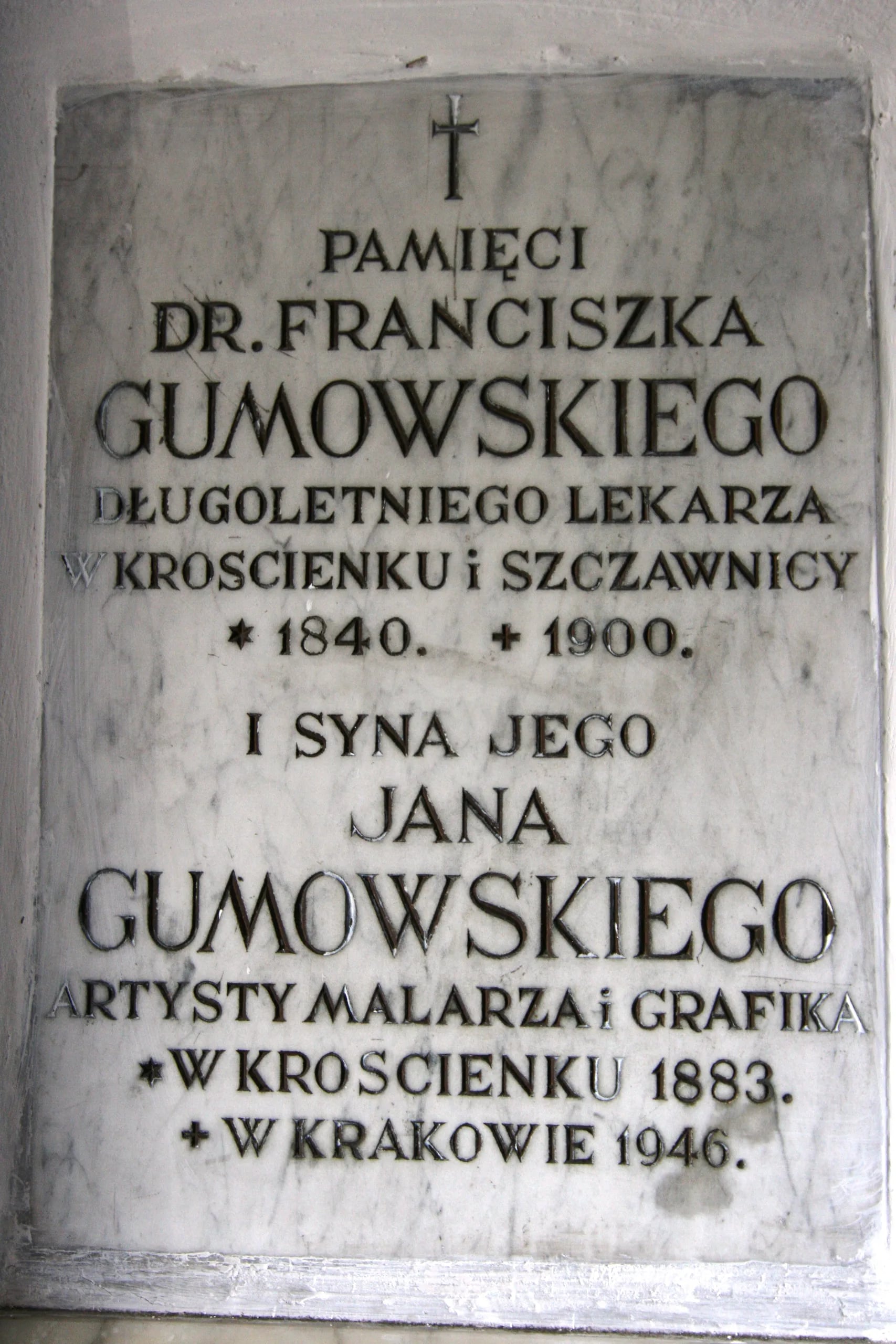 Portrait of Jan Gumowski (1883–1946) – memorial page