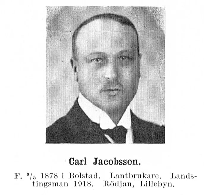Porträt von Carl Jacobsson (1878–1938) – Gedenkseite