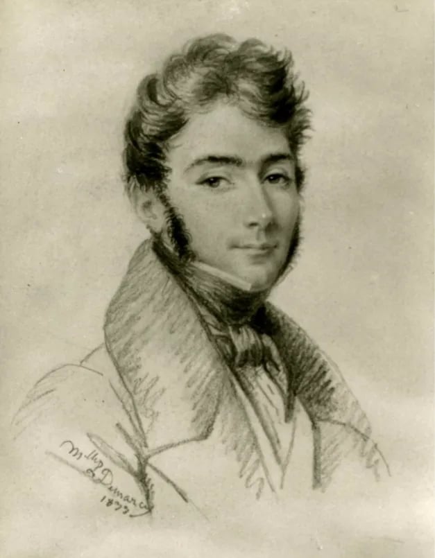 Porträt von Abel Huvier du Mée (1807–1887) – Gedenkseite