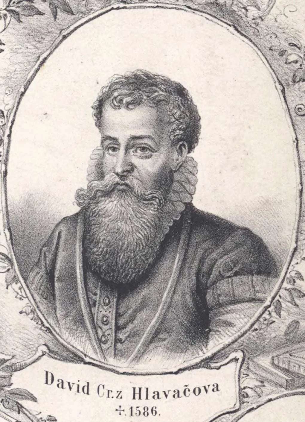 Porträt von David Crinitus z Hlavačova (1531–1586) – Gedenkseite