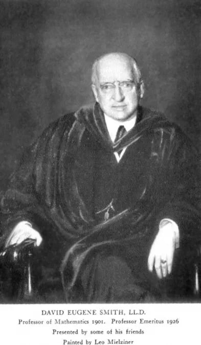 Portrait of David Eugene Smith (1860–1944) – memorial page