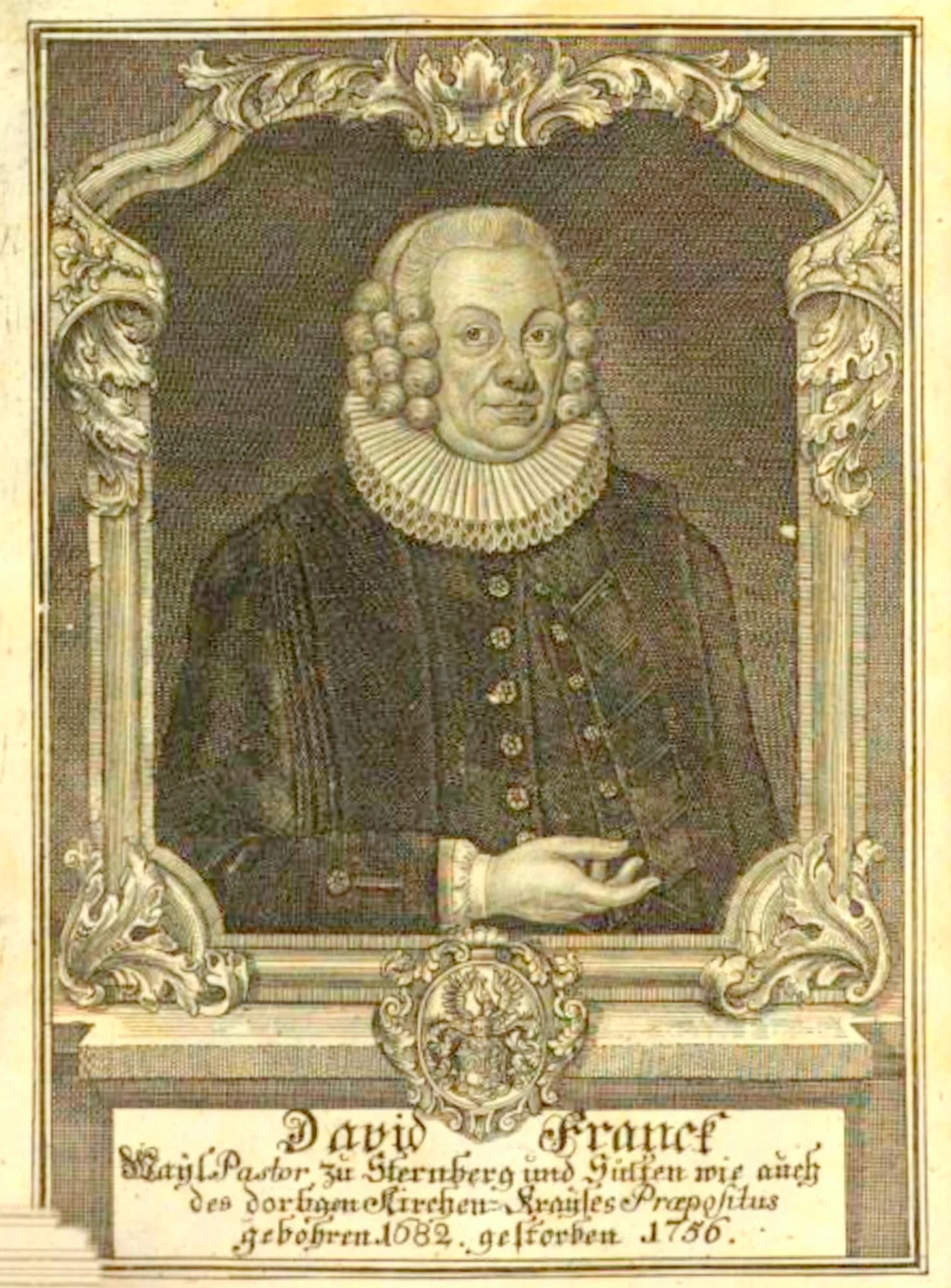 Porträt von David Franck (1682–1756) – Gedenkseite