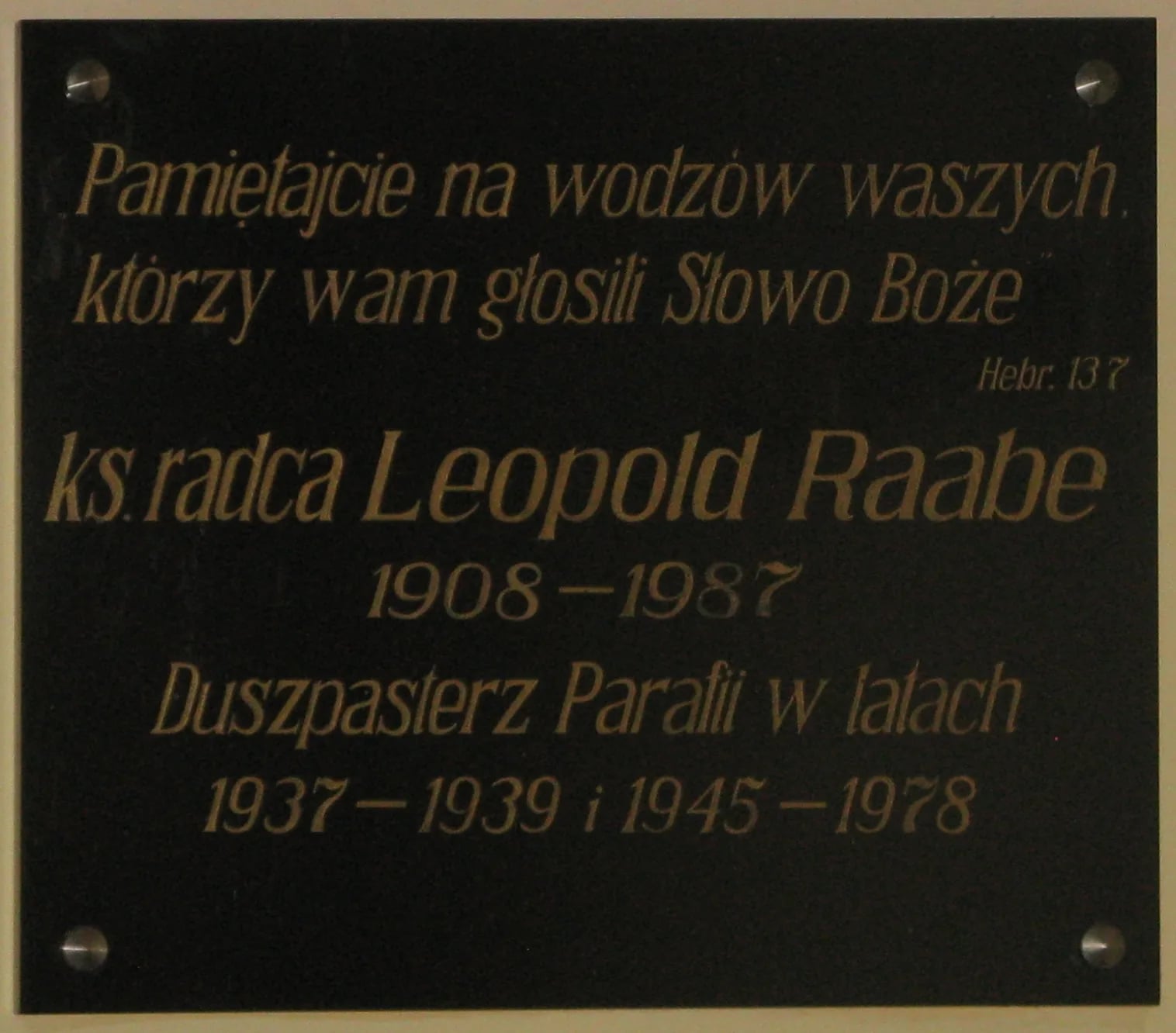 Porträt von Leopold Raabe (1908–1987) – Gedenkseite