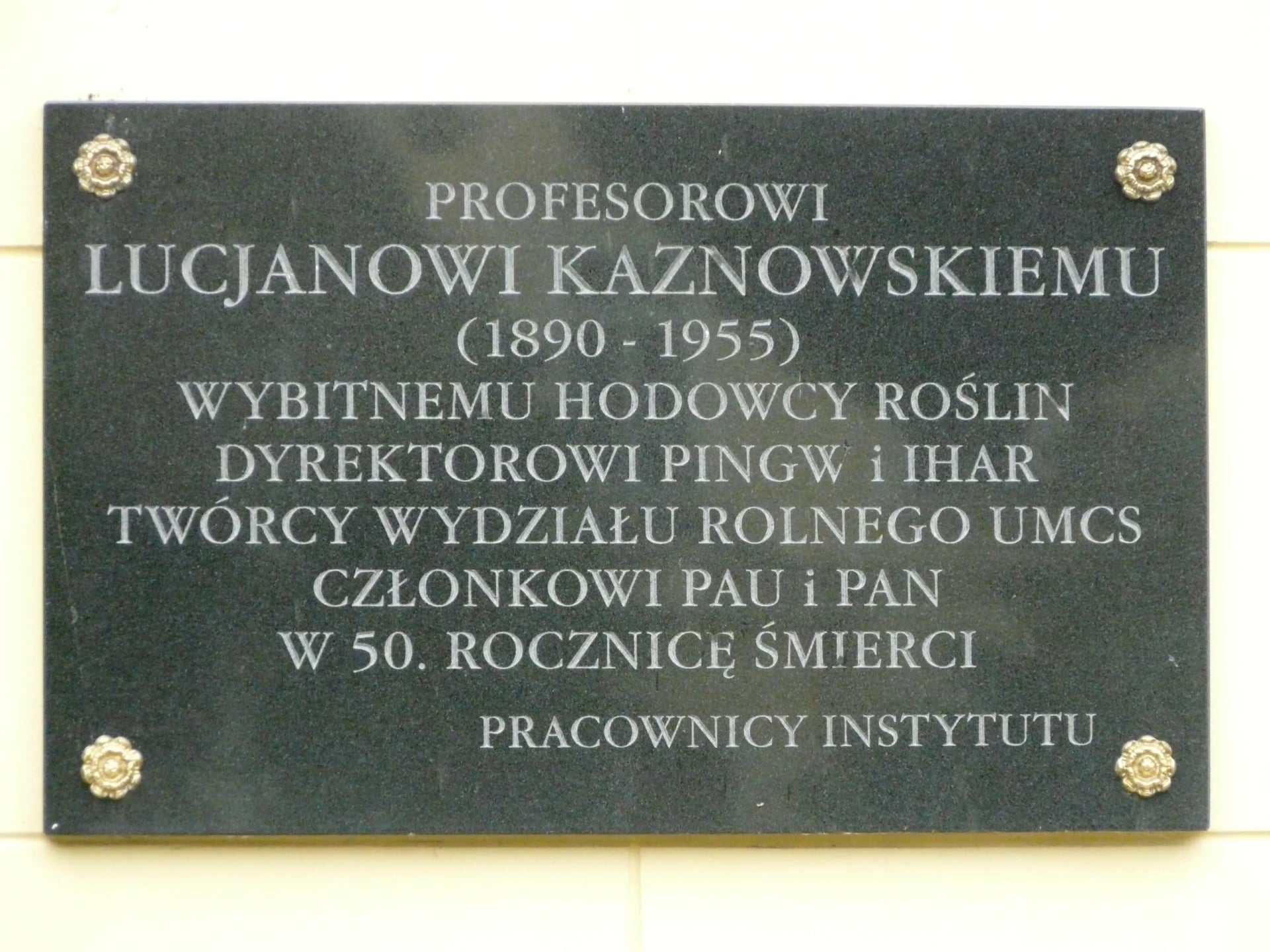 Portrait of Lucjan Kaznowski (1890–1955) – memorial page