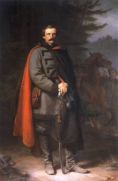 Porträt von Ludwik Mycielski (1837–1863) – Gedenkseite