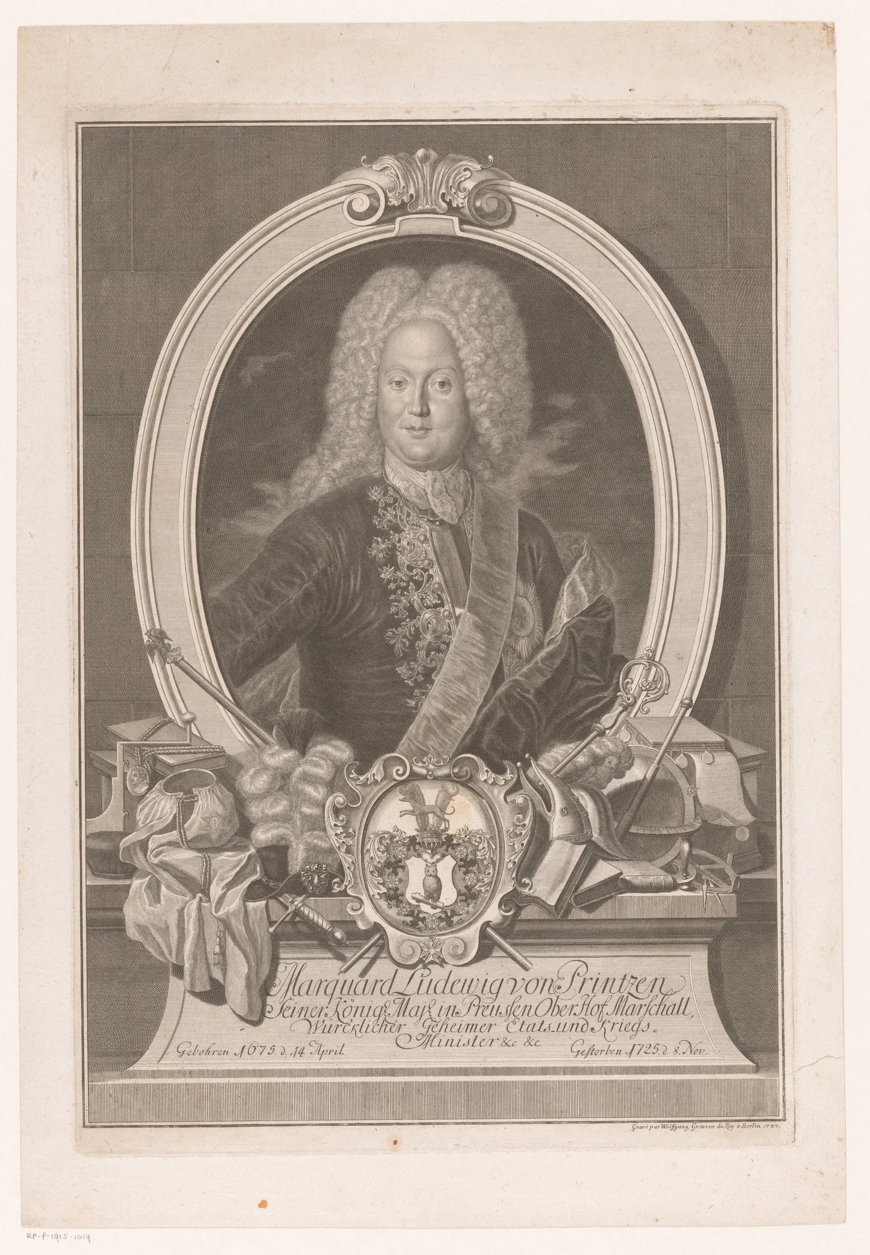 Portrait of Marquard Ludwig von Printzen (1675–1725) – memorial page