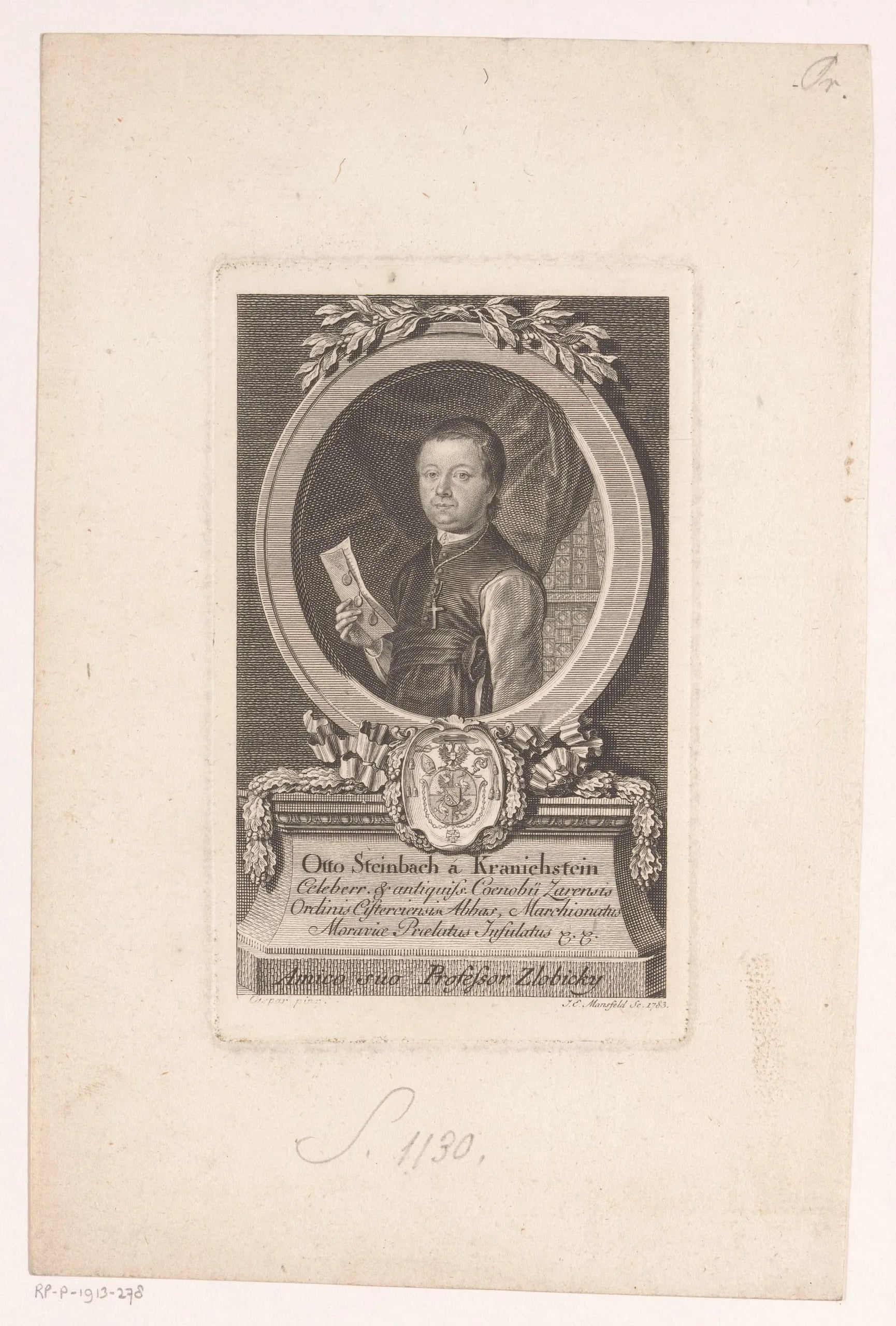 Porträt von Otto Steinbach (1751–1791) – Gedenkseite