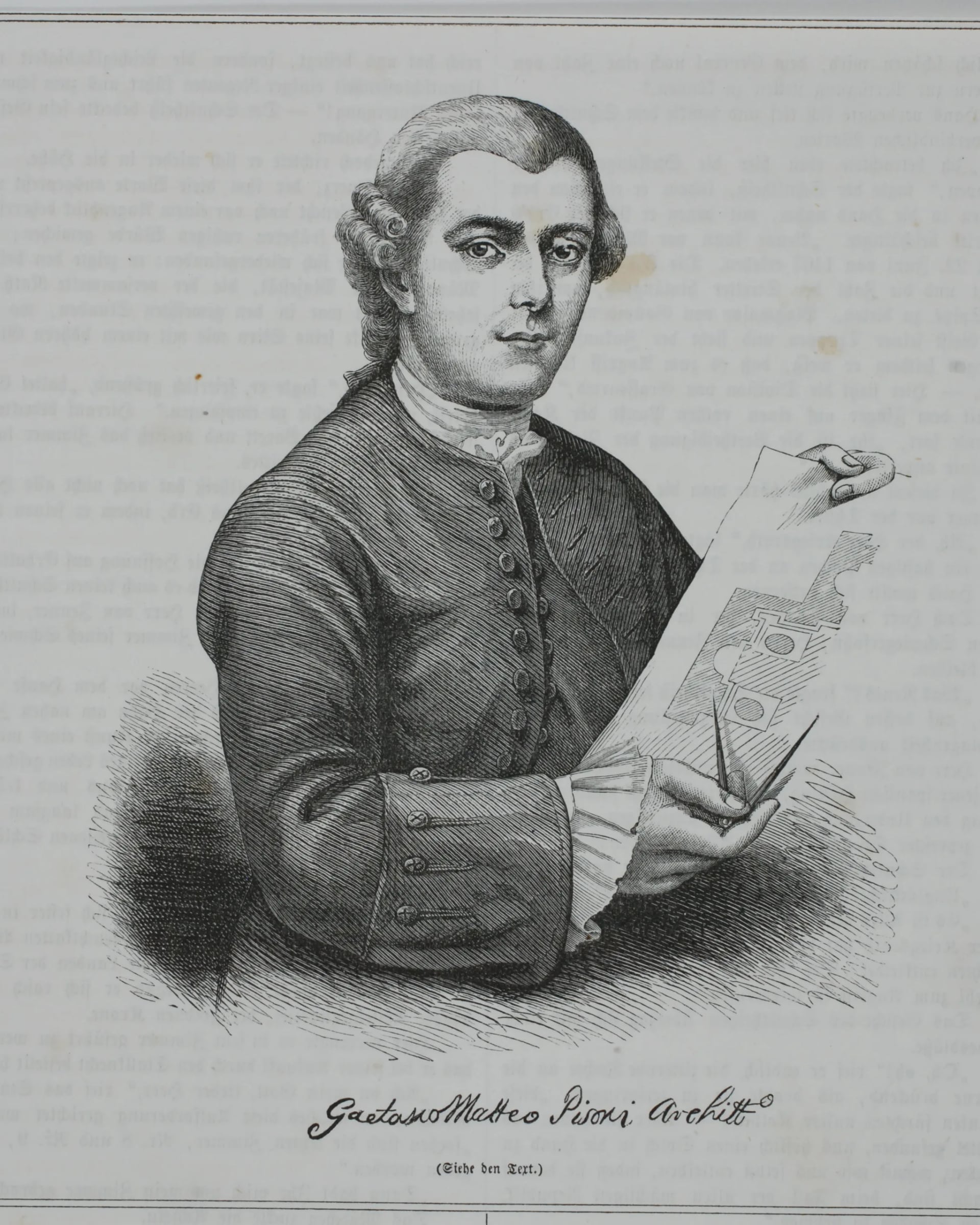 Porträt von Gaetano Matteo Pisoni (1713–1782) – Gedenkseite