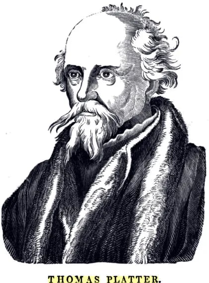 Porträt von Thomas Platter der Ältere (1499–1582) – Gedenkseite