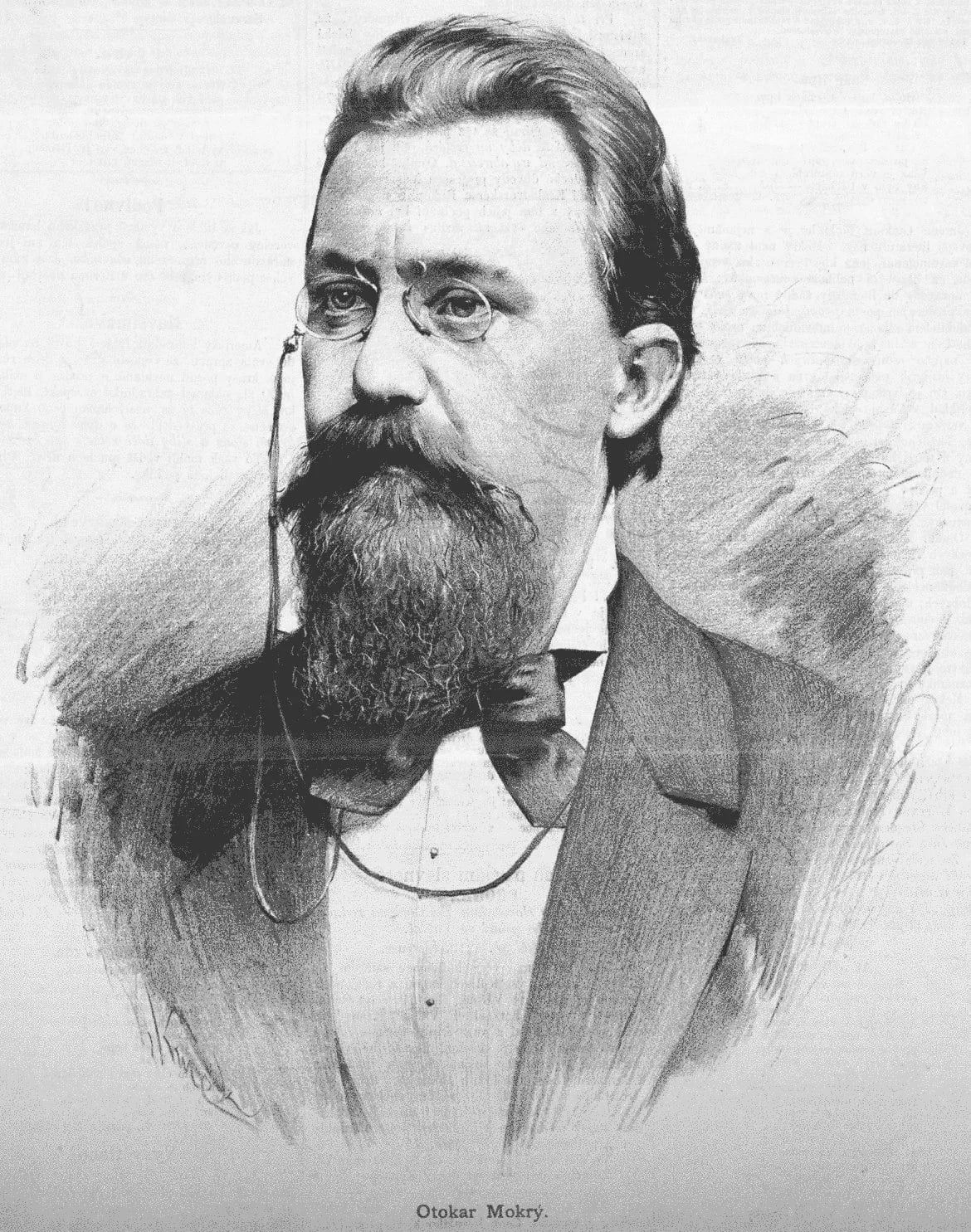 Porträt von Otokar Mokrý (1854–1899) – Gedenkseite