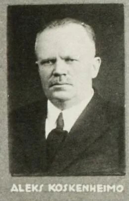 Porträt von Aleksanteri Koskenheimo (1876–1933) – Gedenkseite