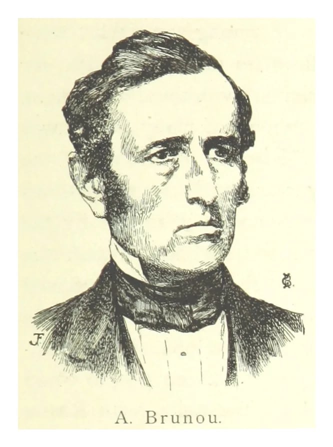 Porträt von Alexander August Brunou (1821–1887) – Gedenkseite
