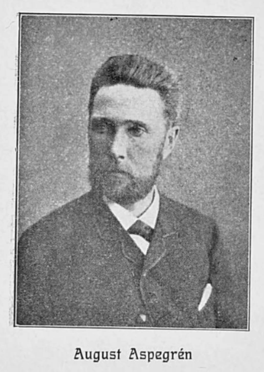 Portrait of August Aspegren (1844–1912) – memorial page