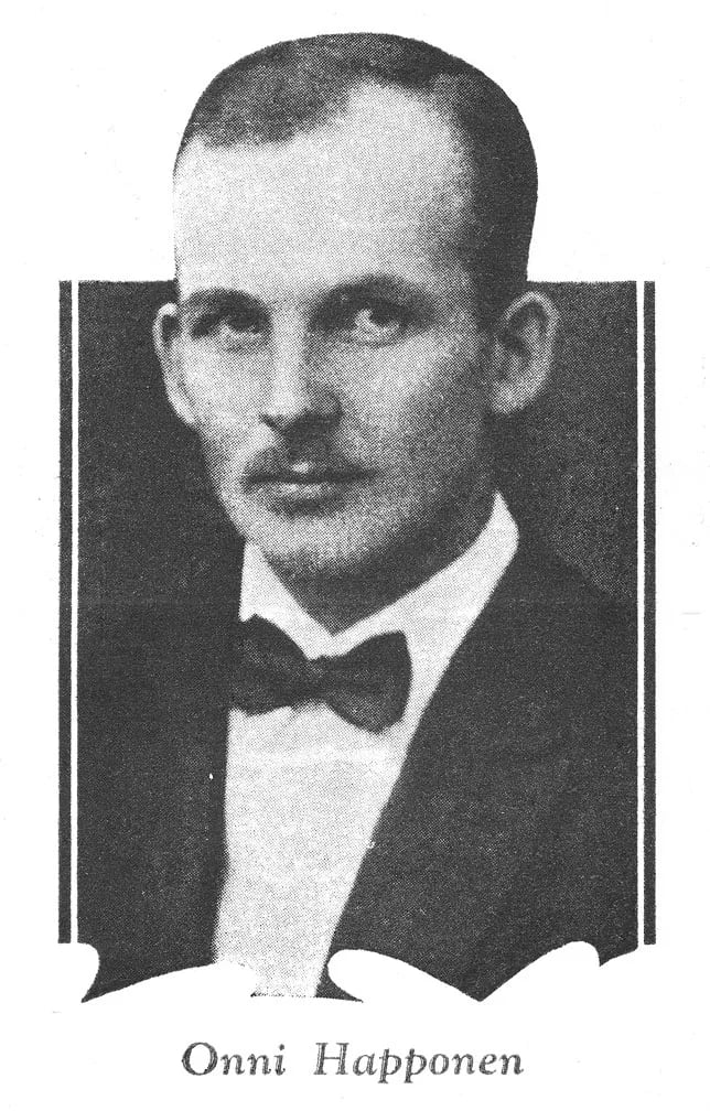 Portrait of Onni Happonen (1898–1930) – memorial page