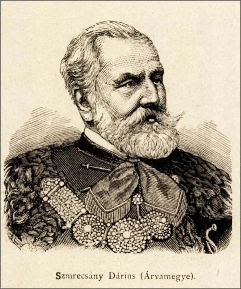 Porträt von Dáriusz Szmrecsányi (1816–1888) – Gedenkseite