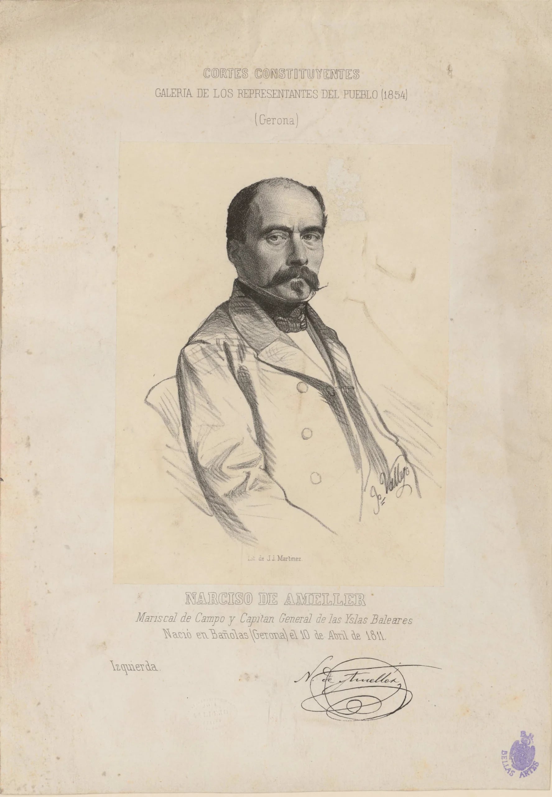 Porträt von Narcís d'Ametller i Cabrera (1810–1877) – Gedenkseite