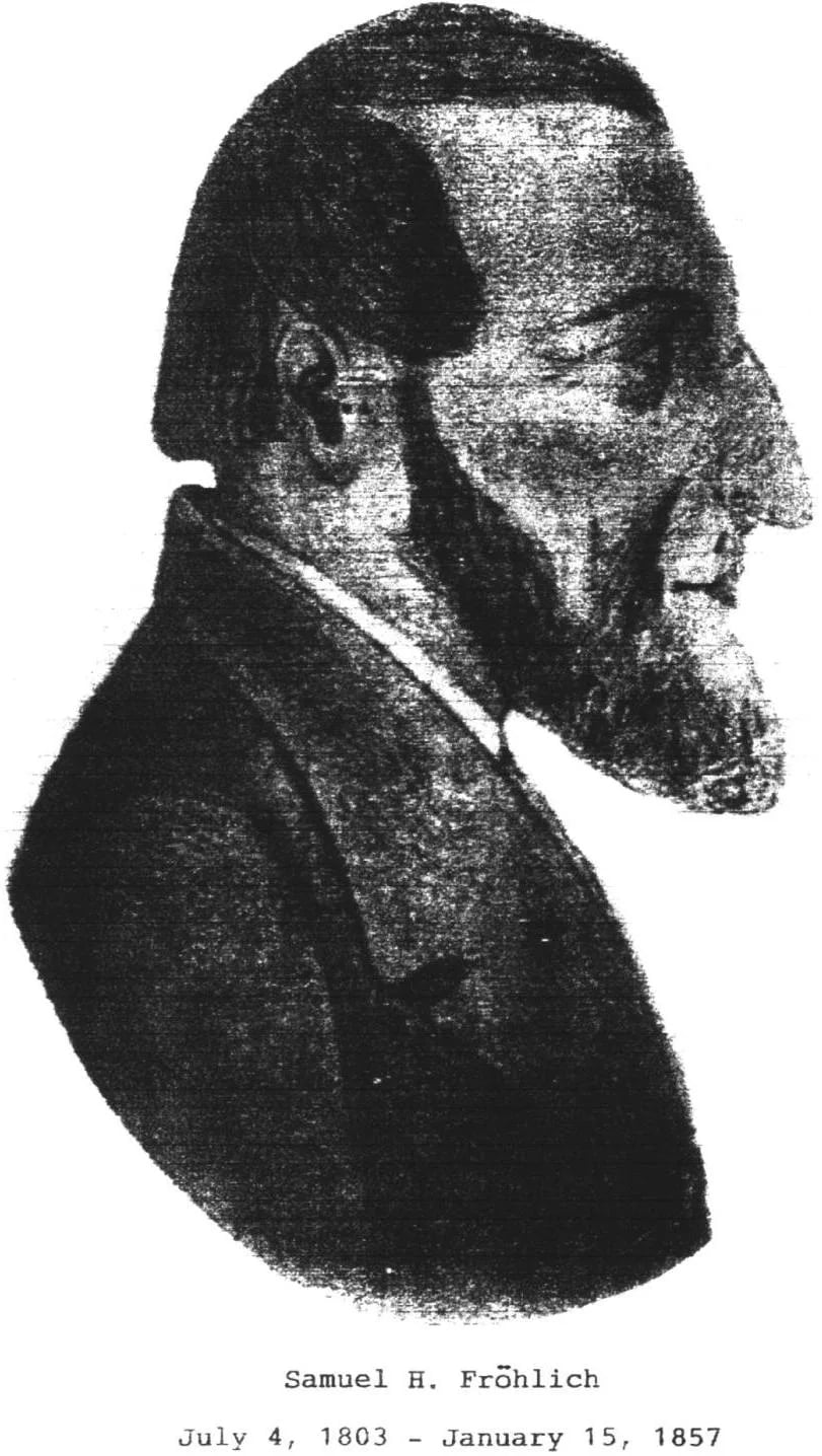 Porträt von Samuel Heinrich Fröhlich (1803–1857) – Gedenkseite