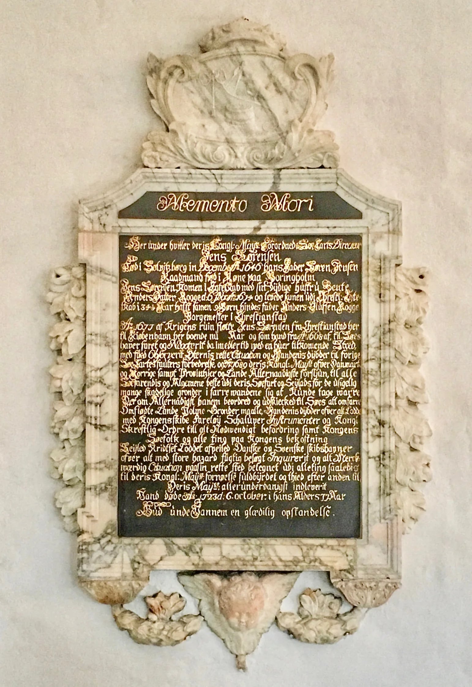 Porträt von Jens Sørensen (1646–1723) – Gedenkseite
