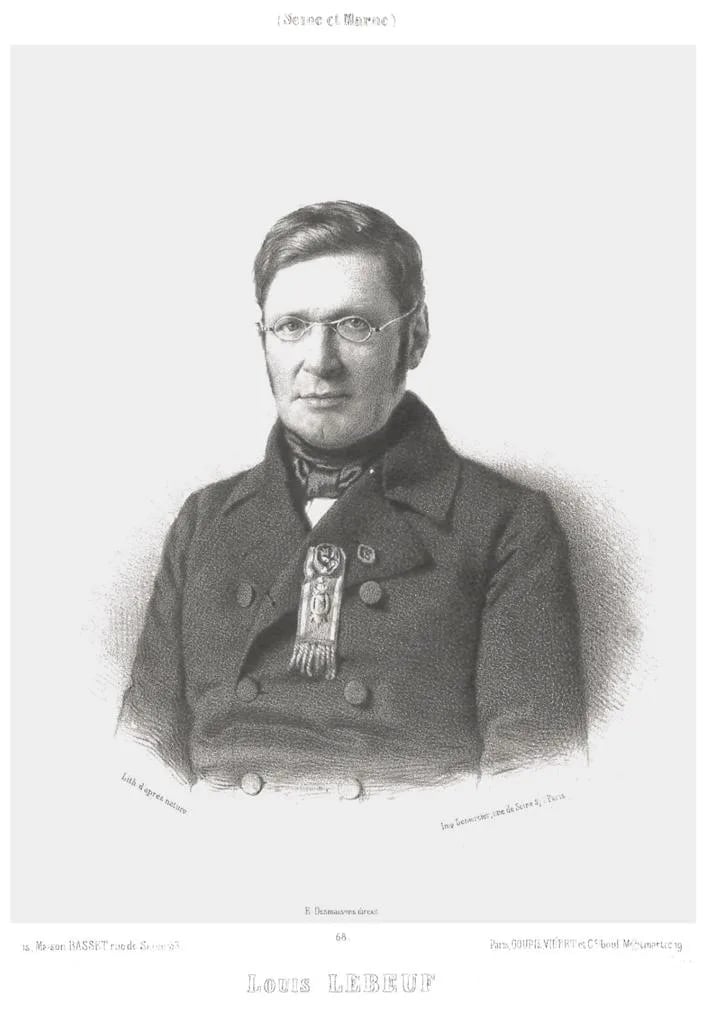 Portrait of Louis Martin Lebeuf (1792–1854) – memorial page