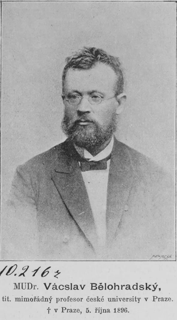 Porträt von Václav Bělohradský (1844–1896) – Gedenkseite
