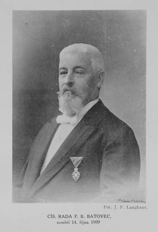 Porträt von František Bohuslav Batovec (1846–1909) – Gedenkseite