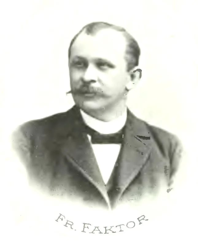 Porträt von František Faktor (1861–1911) – Gedenkseite