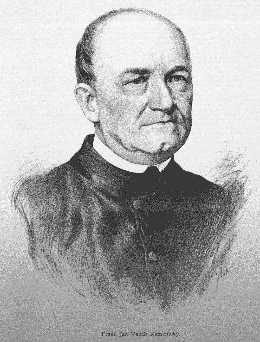 Porträt von František Jaroslav Vacek Kamenický (1806–1869) – Gedenkseite