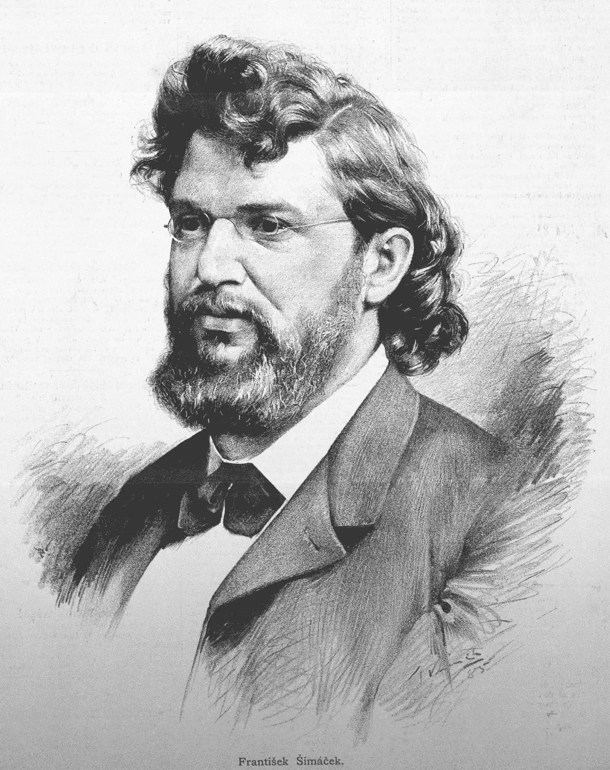 Porträt von František Šimáček (1834–1885) – Gedenkseite