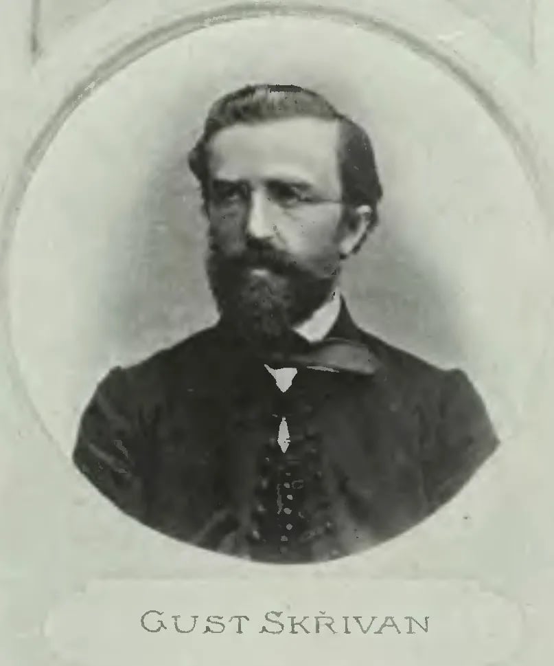 Portrait of Gustav Skřivan (1831–1866) – memorial page