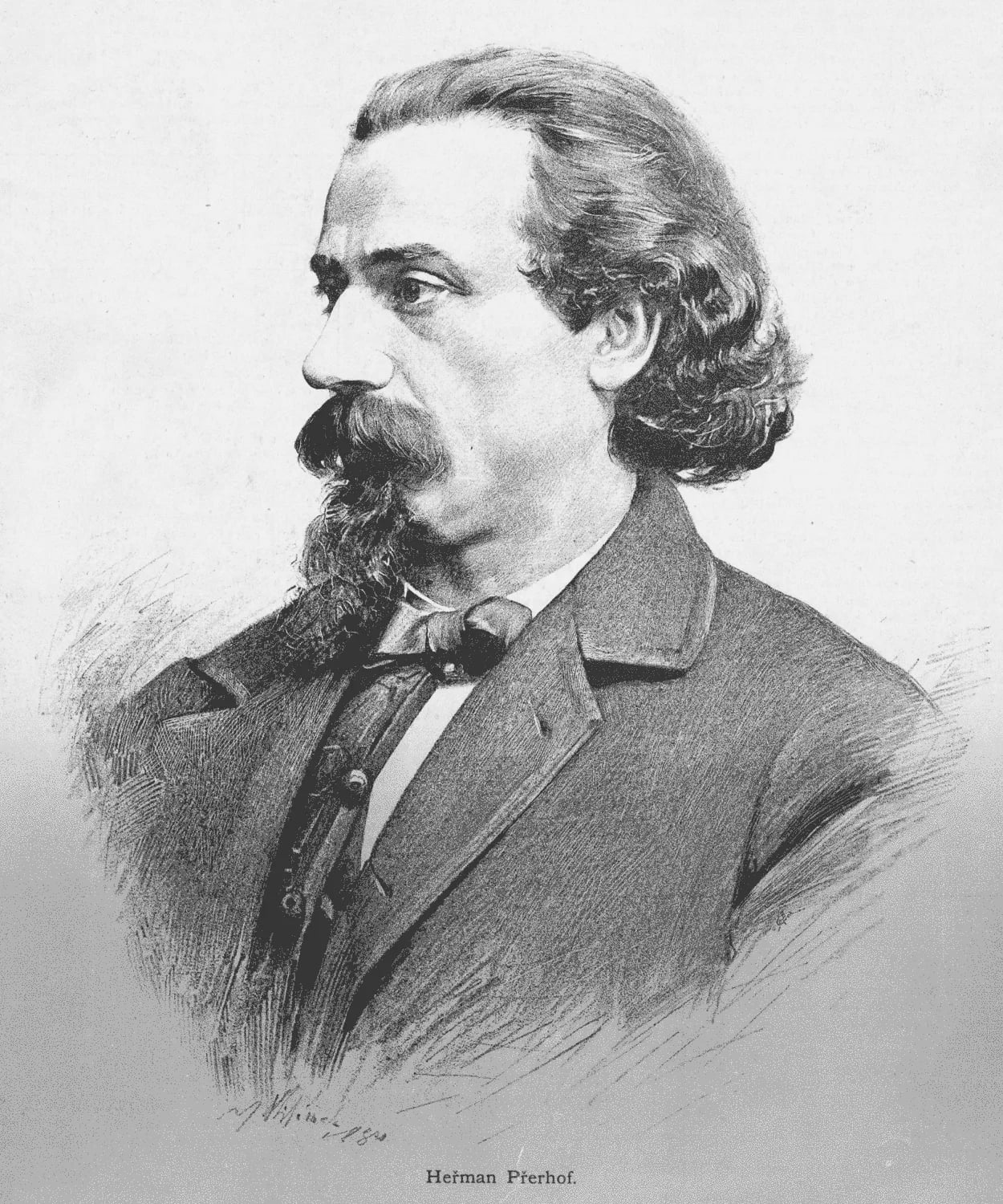 Portrait of Heřman Přerhof (1831–1867) – memorial page