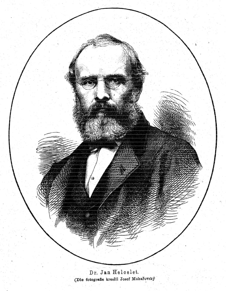 Porträt von Johann Helcelet (1812–1876) – Gedenkseite